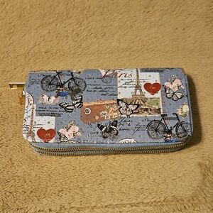 Chic Parisian Print Women's Wallet NWOT